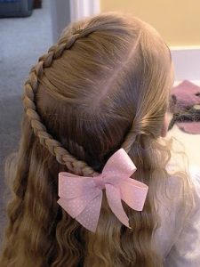 peinado para niña con trenzas