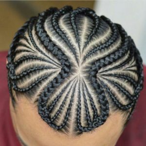 peinado con trenzas para cabello afro